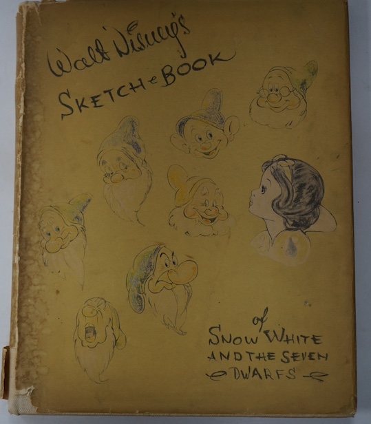 Disney, Walt - ‘’Sketch Book’’ [of Snow White and the Seven Dwarfs], with frontispiece and 11 tipped-in colour plates, 4to, cloth, with unclipped pictorial d/j, torn at the extremities, William Collins Sons & Co. Ltd., L